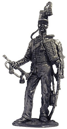 Миниатюра из металла 088. Трубач-гусар Королевской гвардии, Неаполь (Италия), 1848 г. EK Castings