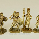 Солдатики из металла Набор индейцы Майя (латунь) 6 шт, 40 мм, Солдатики Публия