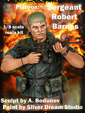 Сборная миниатюра из смолы Sergeant Robert Barnes (Platoon) 1/8, Legion Miniatures - фото