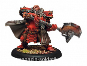 Сборная миниатюра из металла PIP 33072 Khador Warcaster The Butcher of Khardov - 2010 BLI Warmachine - фото