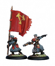 Сборная миниатюра из металла PIP 33048 Khador Winterguard Unit Attachment BLI Warmachine - фото