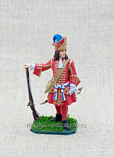 Гренадерский офицер армии Петра I, 1709 г. 54 мм - фото