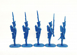 Солдатики из пластика Д54-006 Доп-ние к набору «Французская лин. пехота на параде (голубой металлик)» Студия Большой полк