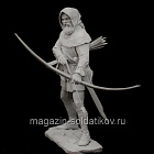 Сборная миниатюра из смолы Европейский лучник XIV-XV вв. 75 mm (1:24) Medieval Forge Miniatures (C-75-134) (C-75-134)