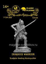 Сборная миниатюра из смолы Воин-ирокез, 54 мм, Altores Studio - фото