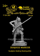 Сборная миниатюра из смолы Воин-ирокез, 54 мм, Altores Studio - фото