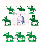 Солдатик из пластика Русские рейтары №2 (8 фигурок, зеленый) 1:32, Уфимский солдатик - фото