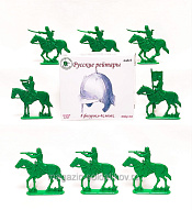 Солдатик из пластика Русские рейтары №2 (8 фигурок, зеленый) 1:32, Уфимский солдатик - фото