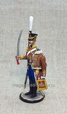 Миниатюра из олова Ахтырский гусар, 54 мм, Студия Большой полк - фото
