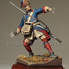 Сборная фигура из смолы SM 75-002 Гренадёр шведской пехоты. Северная Война 1700-1721, 75 мм, SOGA miniatures