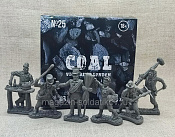 Солдатики из мягкого резиноподобного пластика Набор №25 «Уголь - Викторианский Лондон» (6 фигур, серый) 1/32 ЧЕЛОВЕЧЕК - фото