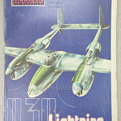 401-629 Модель для сборки бумажная Maly Modelarz 10-11 1987 P-38 Lightning