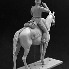 Сборная миниатюра из металла Русский офицер Лейб-Гвардии драгунского полка, 1812 г, 54 мм, Chronos miniatures