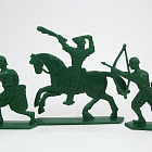 Солдатики из пластика Вильгельм Завоеватель, дополнительный набор (3 шт, зеленый) 52 мм, Солдатики ЛАД