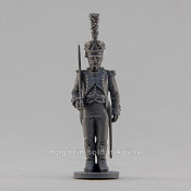 Сборная миниатюра из смолы Офицер роты шассёров, стоящий, Франция, 28 мм, Аванпост - фото