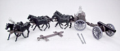 Солдатики из пластика Limber & cannon w/6 horses and 2 Union figures in gray, 1:32 ClassicToySoldiers - фото
