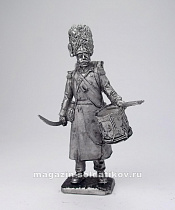 Миниатюра из олова 305 РТ Барабанщик старой гвардии, 1812 г.., 54 мм, Ратник - фото