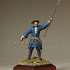 Сборная фигура из смолы SM 75-003 Офицер шведской пехоты. Северная Война 1700-1721, 75 мм, SOGA miniatures