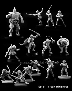 «Turtles» - full collection (14 шт.) 28 mm, Brother Vinni`s (Tur-00) (Tur-00)