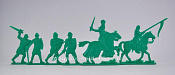 Барон Хлодомир и его люди 54 мм ( 4+2 шт, зеленый цвет), Воины и битвы - фото
