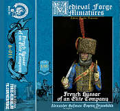 A-011 French hussar of an elite company, 1:10 Medieval Forge Miniatures