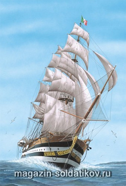 Сборная модель из пластика Корабль «Америго Веспуччи» 1:150 Моделист