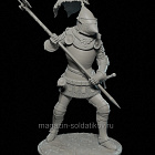 Сборная миниатюра из смолы Рыцарь Азенкура 75 мм (1:24) Medieval Forge Miniatures (C-75-115) (C-75-115)