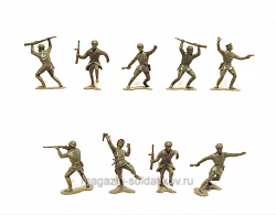 WWII Russian Infantry - 9 in 6 Poses (light green), 1/32 Marx (MXR-RUS-N/3) (MXR-RUS-N/3)