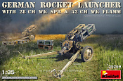 35269 Немецкая ракетная установка со снарядам 28см WK Spr и 32см WK Flamm, MiniArt   (1/35)