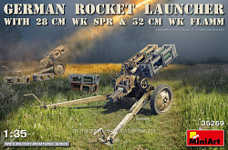 Сборная модель из пластика Немецкая ракетная установка со снарядам 28см WK Spr и 32см WK Flamm, MiniArt (1/35)