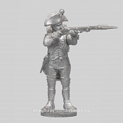 Сборная миниатюра из металла Фузилёр, стрелок 2-й линии, в шляпе. Франция, 1802-1806 гг, 28 мм, Аванпост - фото