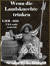 Сборная миниатюра из смолы Wenn die Landsknechte trinken, 75 мм, Legion Miniatures - фото