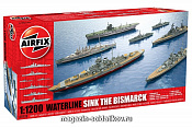 Сборная модель из пластика А Набор 6 кораблей «Sink the Bismarсk» (1:1200) Airfix - фото