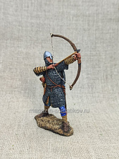 Миниатюра из олова Норманский лучник, Битва при Гастингсе XI в, 54 мм, Студия Большой полк - фото