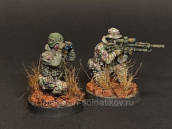 Фигурки из металла Снайперская пара ЧВК (Н 2 шт) АРЕС (RA-36) (RA-36)
