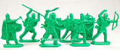 Солдатики из пластика Персы, 54 мм (8 шт, цвет-зеленый, пластик, б/к), Воины и битвы - фото