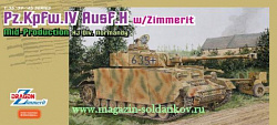 Сборная модель из пластика Д 1/35 Танк Pz.IV Ausf.H MID с циммеритом (1/35) Dragon (6611) (6611)