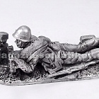 Миниатюра из олова 348 РТ 2 номер расчета пулемета «Максим», 54 мм, Ратник