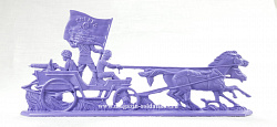 Солдатики из пластика Тачанка, 54 мм (цвет-фиолетовый, б/к), Воины и битвы