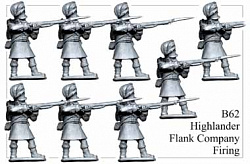 Фигурки из металла B 62 Фланговая рота хайлендеров стреляет 1806-15, 28 mm Foundry
