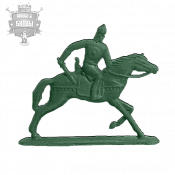 Солдатики из пластика Русский дружинник (зеленый), Воины и битвы - фото