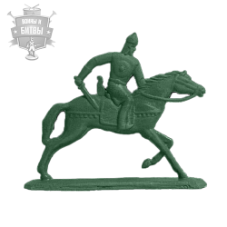 Солдатики из пластика Русский дружинник (зеленый), Воины и битвы (CN185_1) (CN185_1)