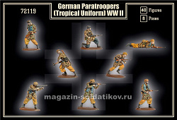 Солдатики из пластика German Paratroopers in tropical uniform (WWII) (1/72) Mars
