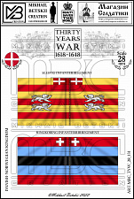 MBC_TYW_28_131 Знамена, 28 мм, Тридцатилетняя война (1618-1648), Дания-Норвегия, Пехота