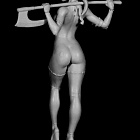 Сборная фигура из металла Миры Фэнтэзи: Непобедимая, 54 мм, Chronos miniatures