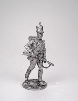 Миниатюра из олова Рядовой 95-го стрелкового полка. Великобритания 1810-15 гг. 54 мм EK Castings