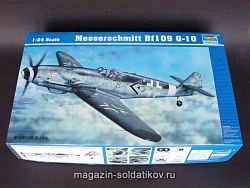 Сборная модель из пластика Самолет Мессершмитт Bf - 109 G-10 1:24 Трумпетер