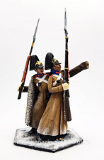 Миниатюра из олова Смена карула лейб-гвардии Измайловского полка, 1850 г., 54 мм, Студия Большой полк - фото