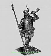 Миниатюра из олова Шотландский воин с лохаберской секирой, 17 в., 54 мм, Россия - фото