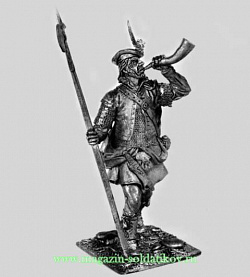 Миниатюра из олова Шотландский воин с лохаберской секирой, 17 в., 54 мм, Россия
